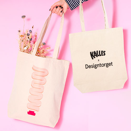 totebag med illustration av kalles kaviar